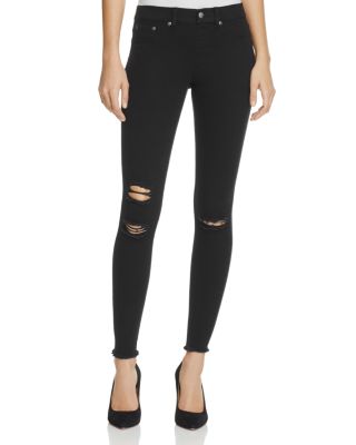 HUE Ripped Knee Denim Leggings Bloomingdale s