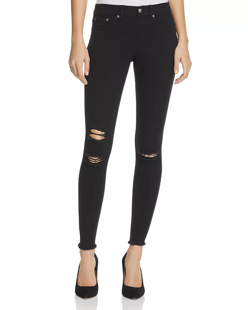 Hue Ripped Knee Denim Leggings