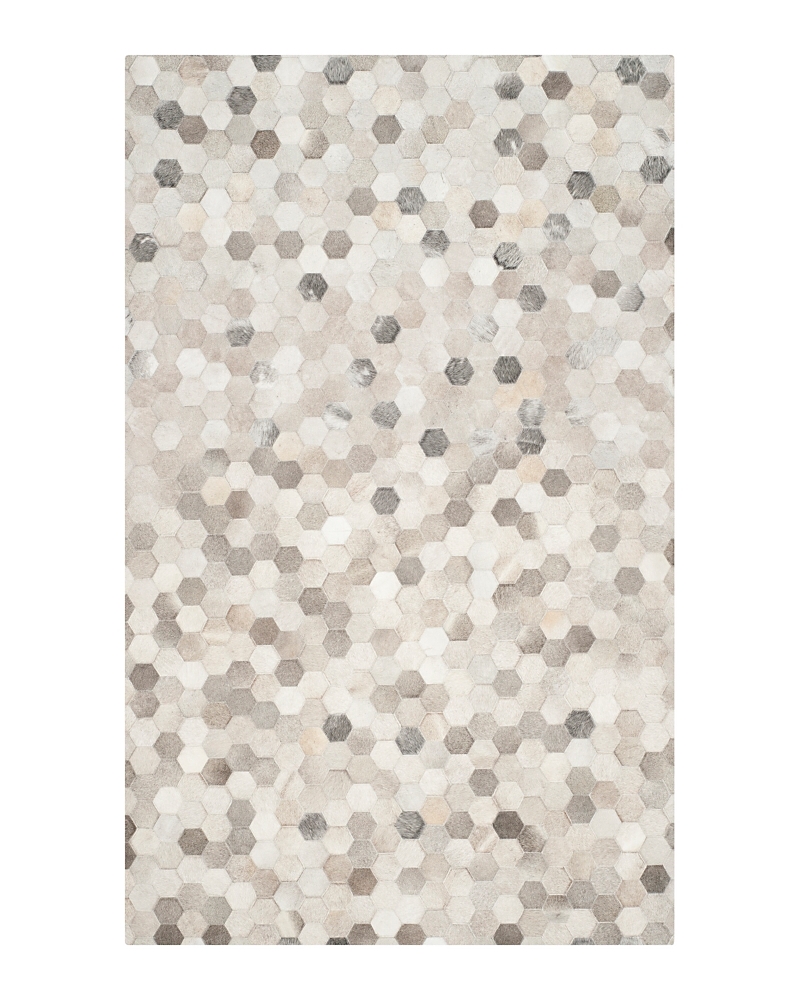Safavieh Studio Leather Stl217 Area Rug, 4' X 6' In Ivory / Grey