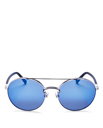 Valentino Women's Mirrored Round Sunglasses, 55mm | Bloomingdale's