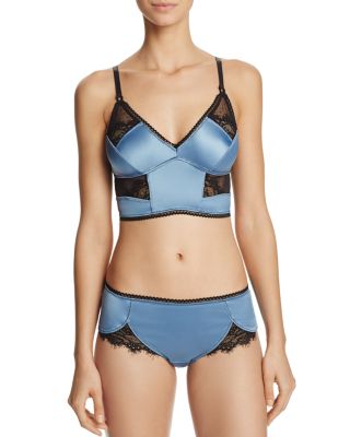 satin longline bralette