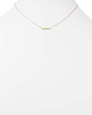 14K Yellow Gold Itty Bitty Mama Necklace, 16"