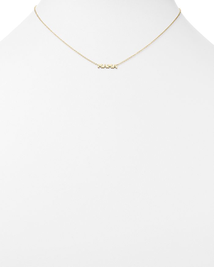 Shop Zoë Chicco 14k Yellow Gold Itty Bitty Mama Necklace, 16