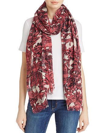 Burberry Beasts Gauze Giant Check Scarf | Bloomingdale's