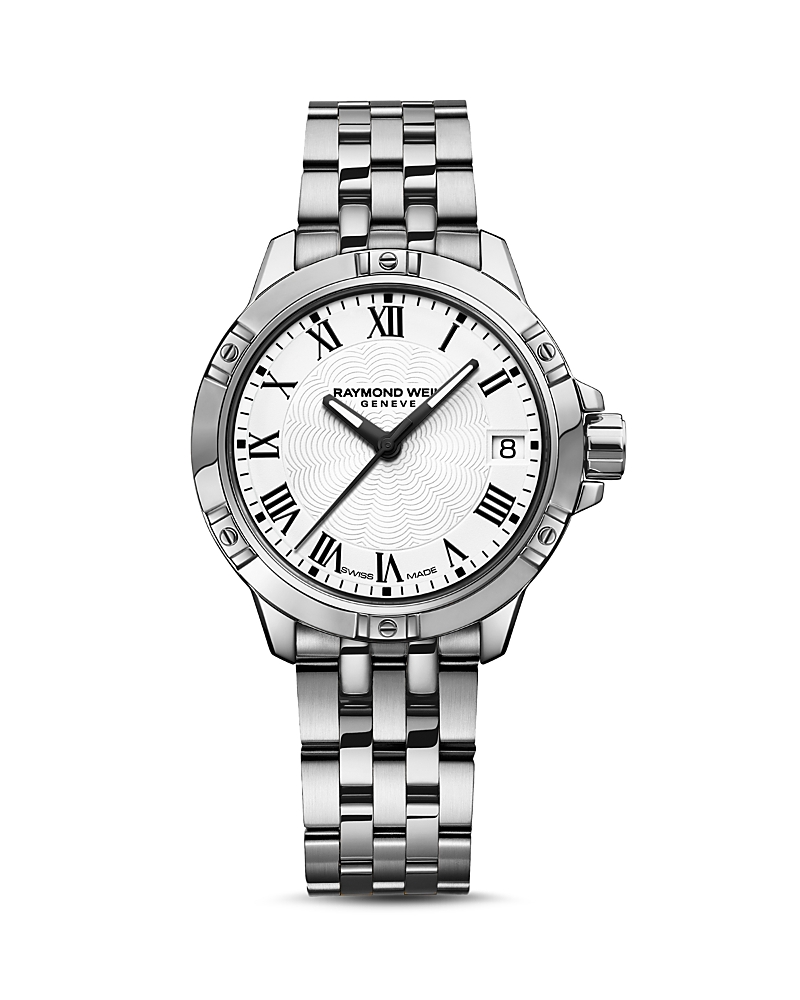 Raymond Weil Swiss Women's Tango Stainless Steel Bracelet Watch 30mm 5960-st-00300 In White/silver
