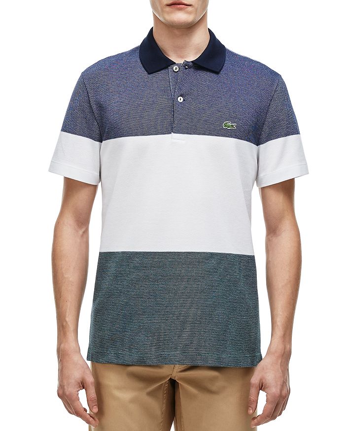 Lacoste Piqué Block Stripe Regular Polo Shirt | Bloomingdale's