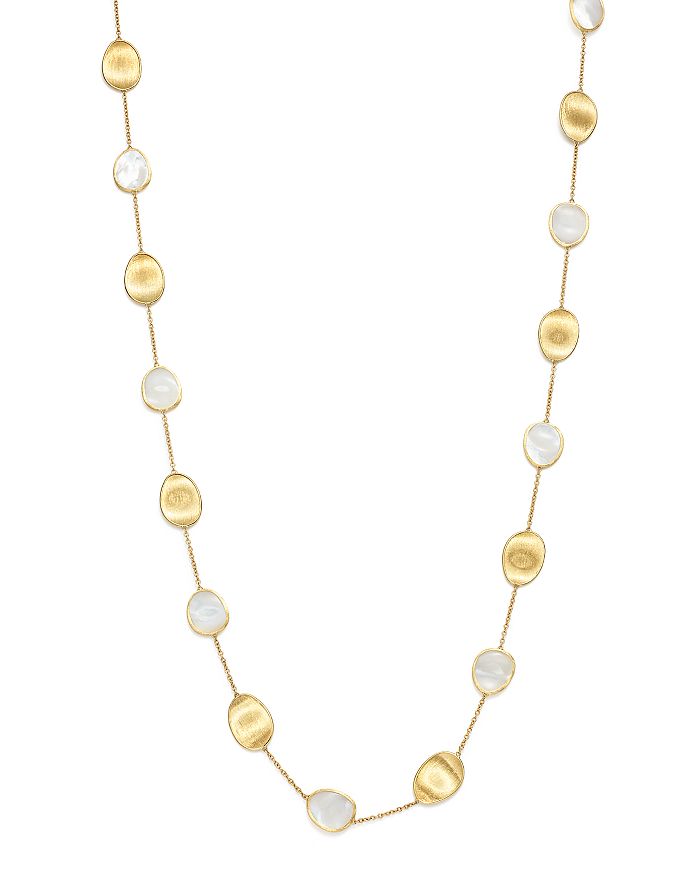 MARCO BICEGO 18K YELLOW GOLD LUNARIA MOTHER-OF-PEARL LONG NECKLACE, 36,CB2157-MPW-Y