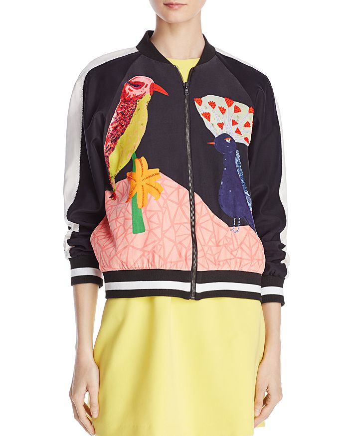 Alice and Olivia Alice Olivia Felisa Embellished Bomber Jacket