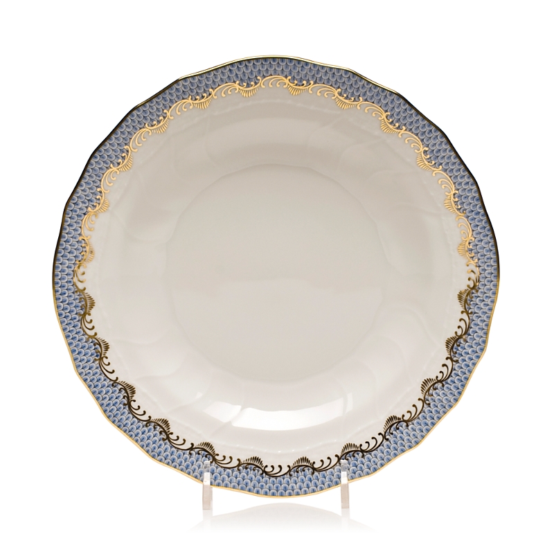 Herend Fishscale Dinner Plate In Light Blue
