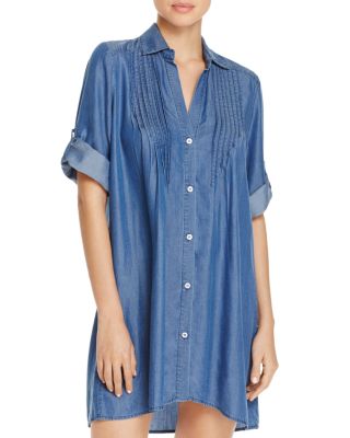 chambray swim cover up