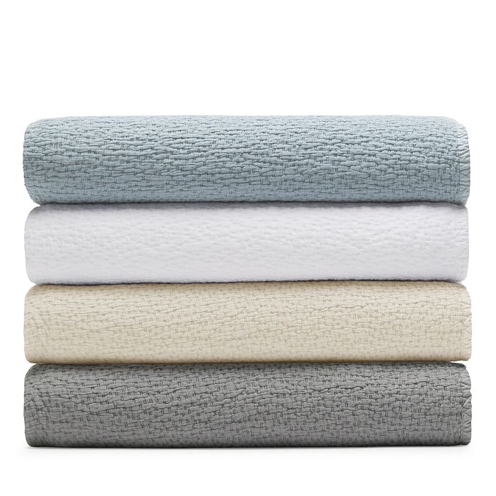 Coyuchi Organic Cotton Cascade Coverlet, Full/queen In Alpine White