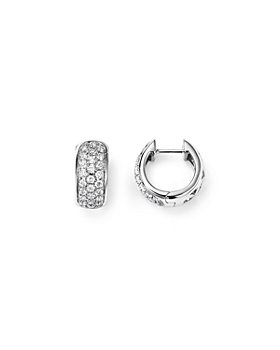 Bloomingdale's - Diamond Huggie Hoop Earrings in 14K White Gold, .45 ct. t.w. - 100% Exclusive 