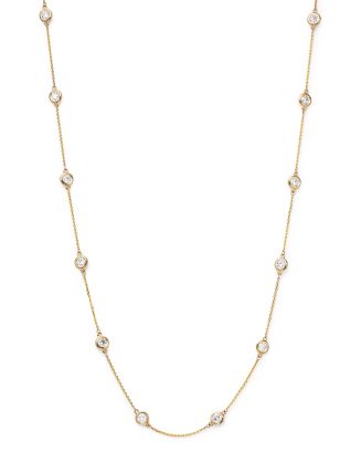 Bloomingdale's Diamond Station Necklace in 14K Yellow Gold, 2.60 ct. t ...