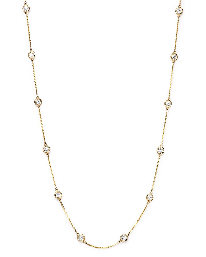 Bloomingdale's Diamond Station Necklace In 14k Yellow Gold, 2.60 Ct. T.w. - 100% Exclusive In White/gold