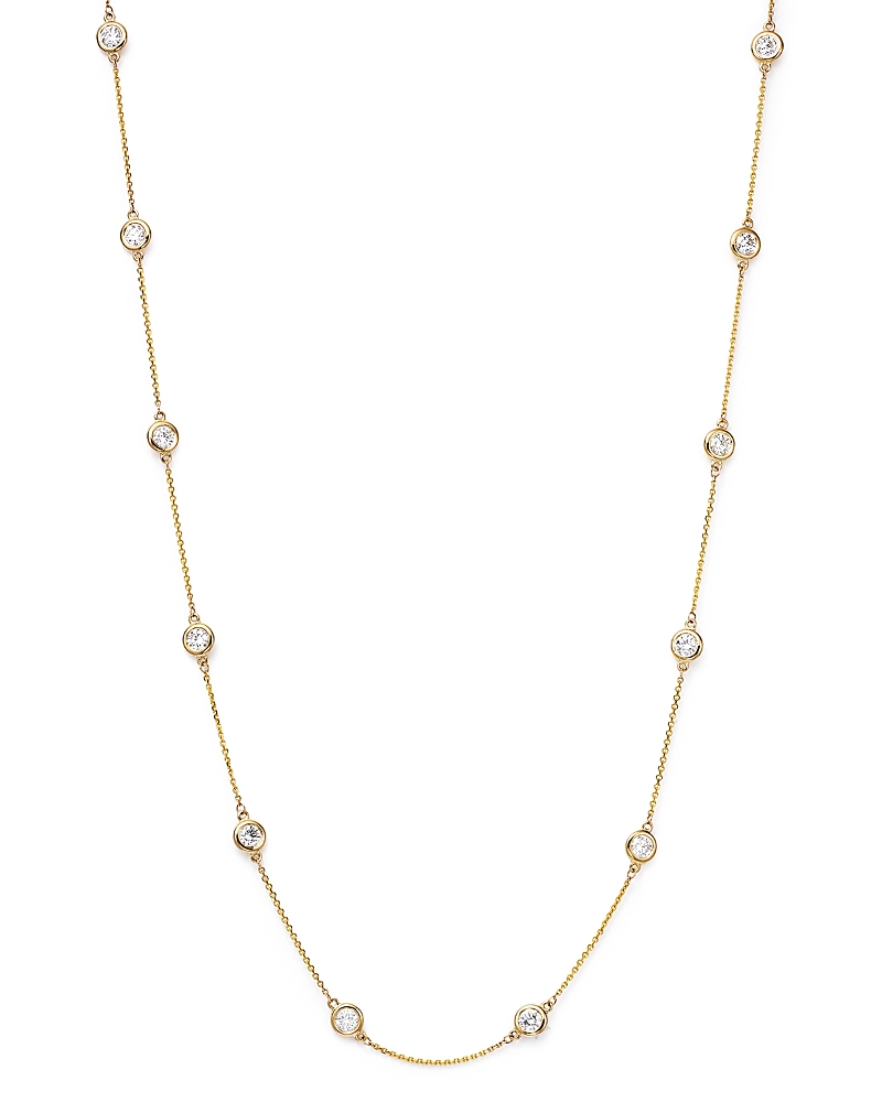 Bloomingdale's Diamond Station Necklace In 14k Yellow Gold, 2.60 Ct. T. W. - Exclusive In White/gold