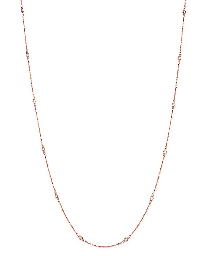 Bloomingdale's Diamond Station Necklace in 14K Rose Gold, .30 ct. t.w ...