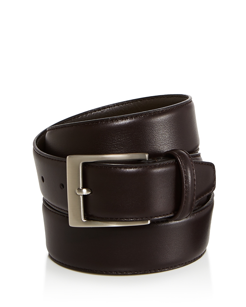 Canali Men's Basic Smooth Leather Belt In Brown