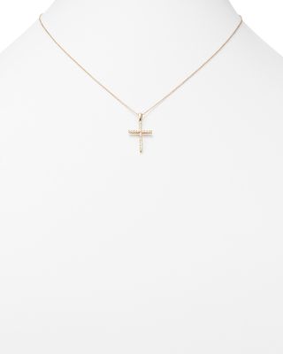 Diamond Cross Necklace in 14K Yellow Gold, 0.25 ct. t.w. - Exclusive 