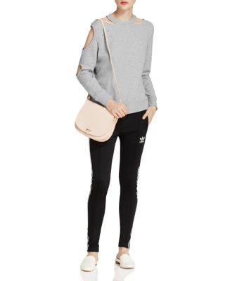 adidas cut out shoulder sweatshirt