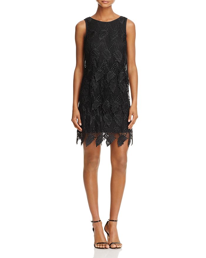 Adrianna Papell Sleeveless Layered Lace Dress | Bloomingdale's