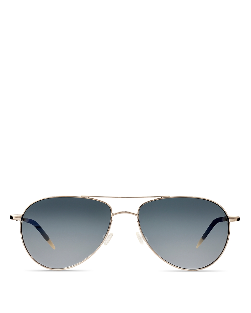 Oliver Peoples Women's Benedict 59mm Polarized Aviator Sunglasses In Silver/chrome Sapphire