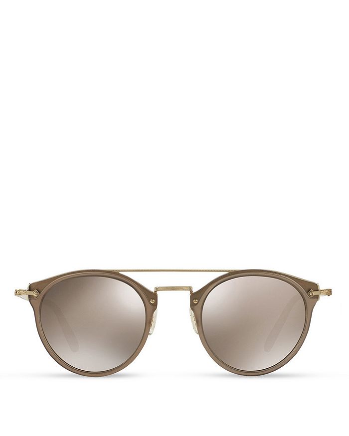 Oliver Peoples Remick Brow Bar Round Sunglasses, 50mm | Bloomingdale's