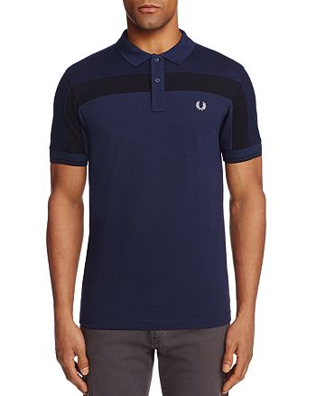 Fred Perry Textured Stripe Piqué Regular Fit Polo Shirt | Bloomingdale's