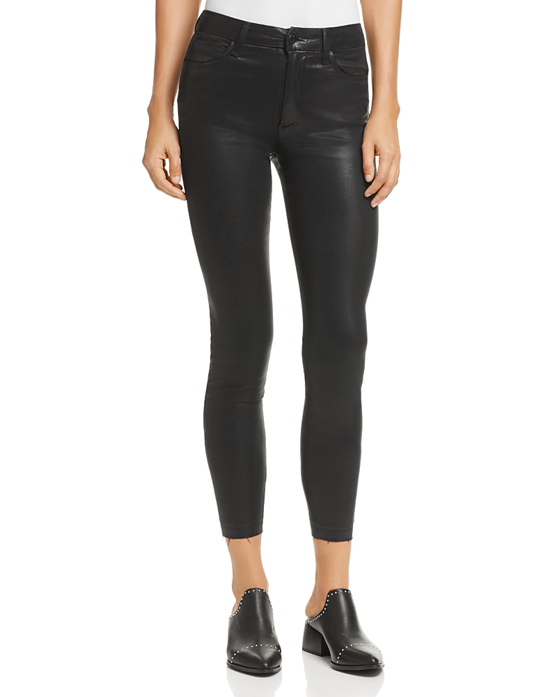 Joe's Jeans The Charlie High-Rise Coated Ankle Skinny Jeans in Black