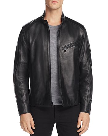 Andrew Marc Gibson Leather Moto Jacket | Bloomingdale's