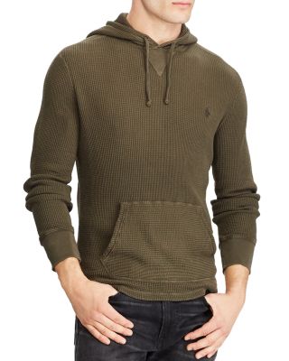 polo waffle knit hoodie