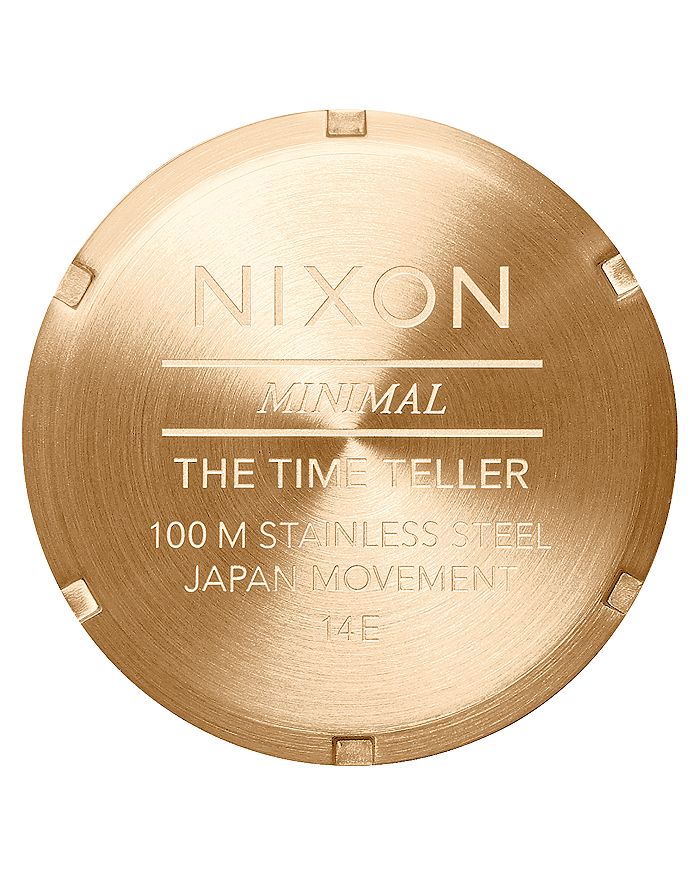 Shop Nixon The Time Teller Watch, 38mm In Black/gold