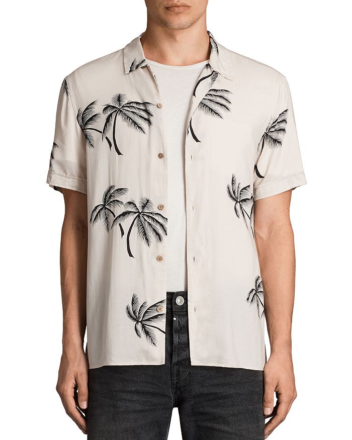 ALLSAINTS Offshore Short Sleeve Slim Fit Shirt | Bloomingdale's