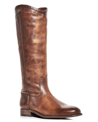 Wide-calf Tall Leather Boots 
