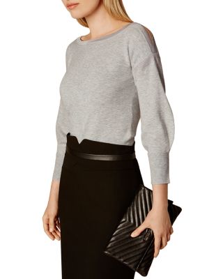 KAREN MILLEN - Cold-Shoulder Sweater