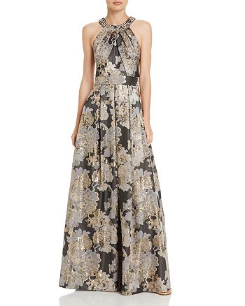 Eliza J Embellished Jacquard Gown | Bloomingdale's