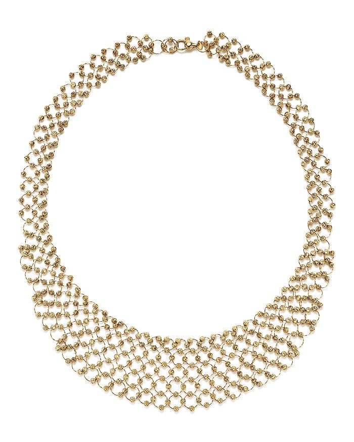 Bloomingdale's 14k Yellow Gold Shimmering Beaded Bib Necklace - 100% Exclusive