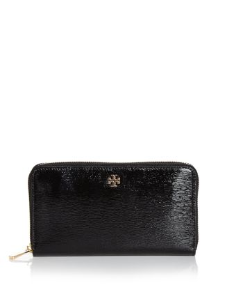 Tory Burch Robinson Zip Patent Leather Continental Wallet | Bloomingdale's