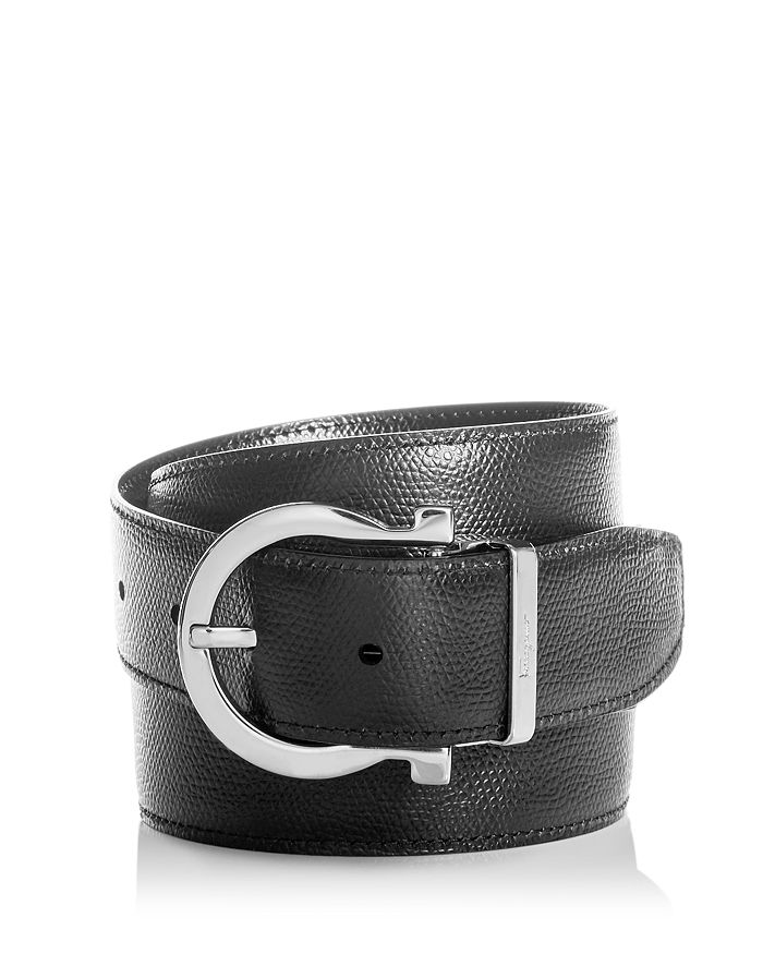 Shop Ferragamo Salvatore  Men's Reversible Leather Belt In Black/brown