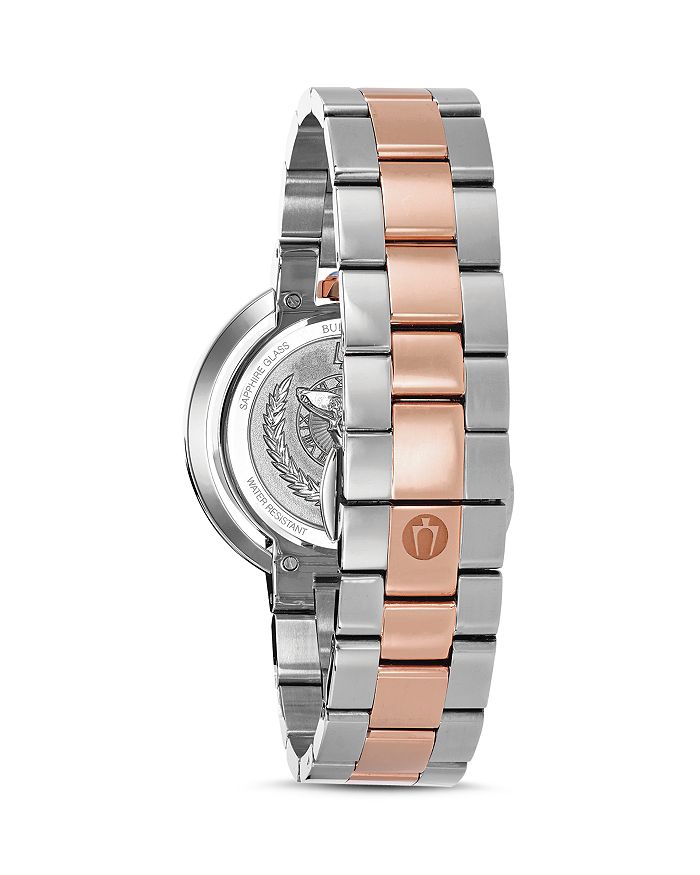 Shop Bulova Rubaiyat Watch, 35mm In Rose/silver