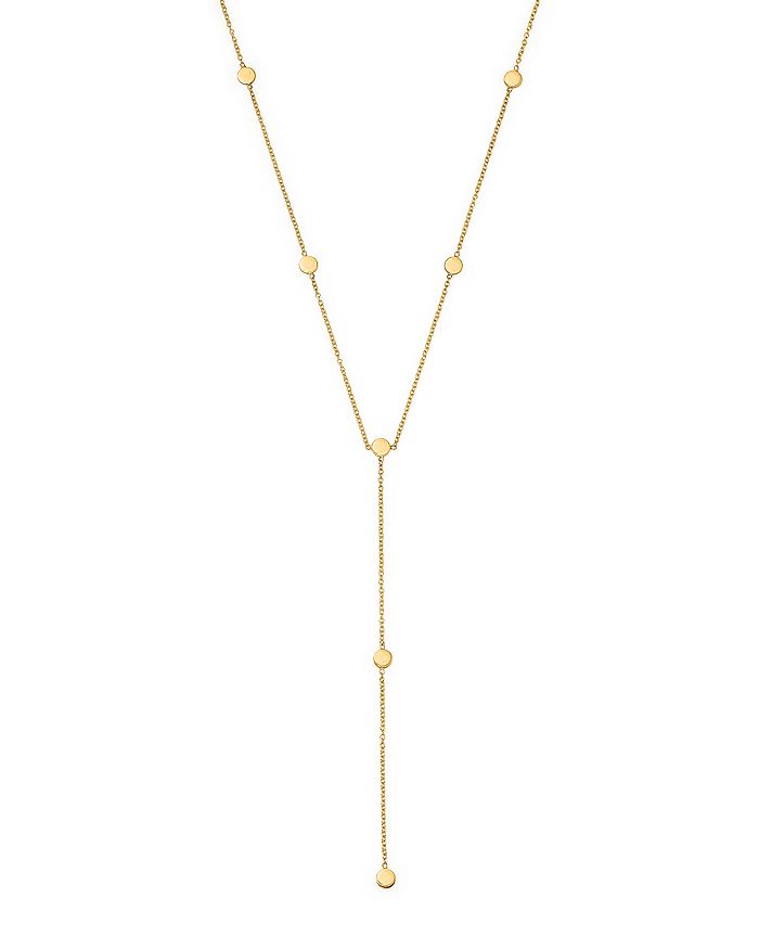 Zoë Chicco 14k Yellow Gold Itty Bitty Disc Drop Lariat Necklace, 18
