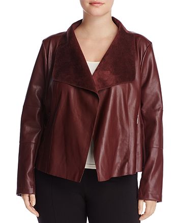 Bagatelle aurora faux leather detail wool coat Clearance