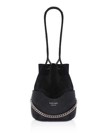 meli melo Hetty Velvet & Leather Bucket Bag | Bloomingdale's