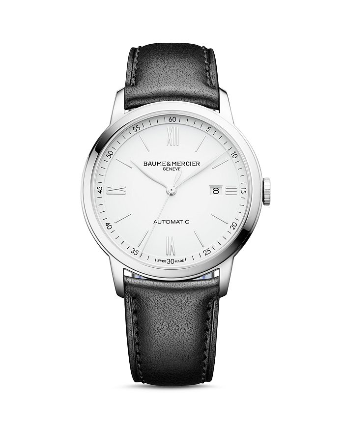 Shop Baume & Mercier Classima Watch, 42mm In White/black