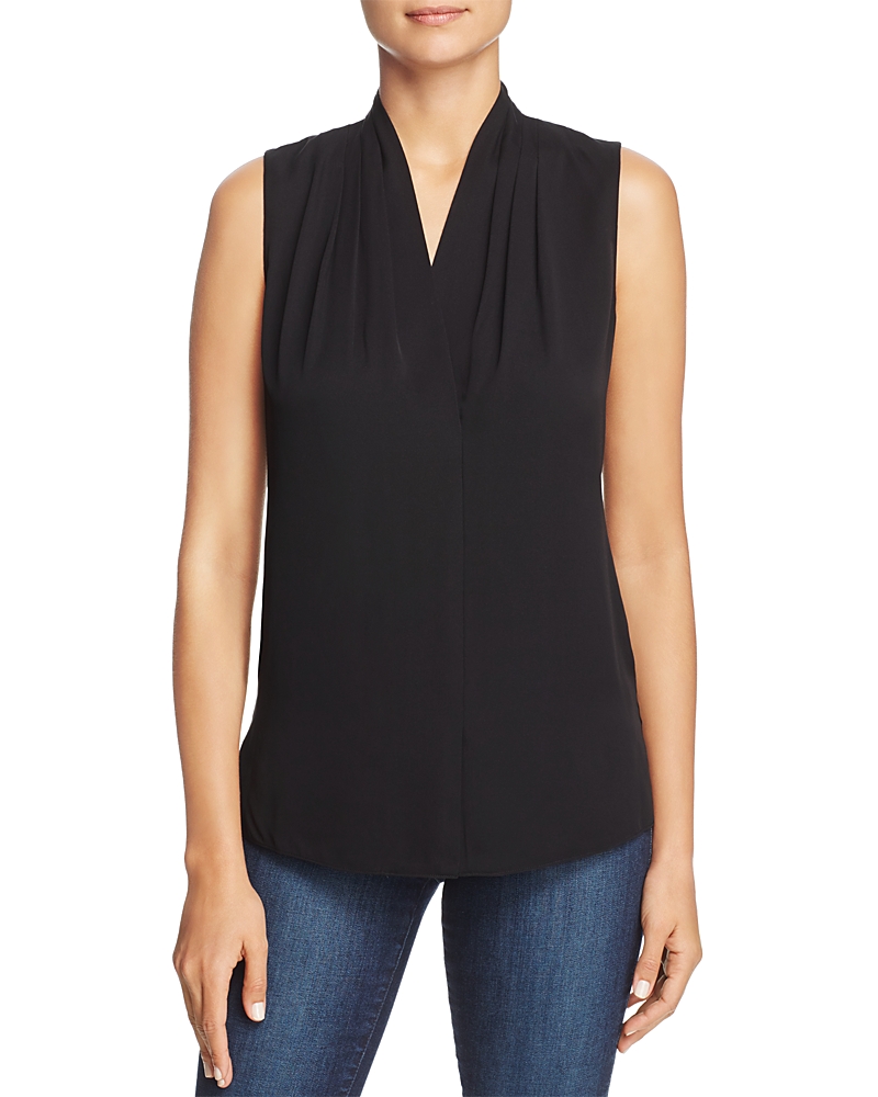 Kobi Halperin Mila Silk-stretch Sleeveless Top In Black