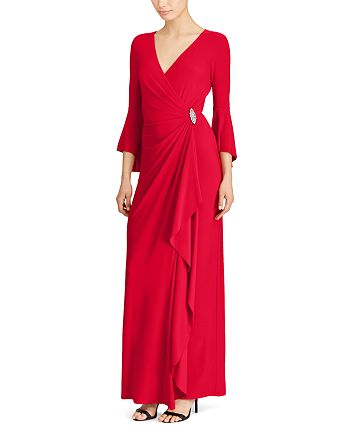 Ralph Lauren - Bell-Sleeve Jersey Gown