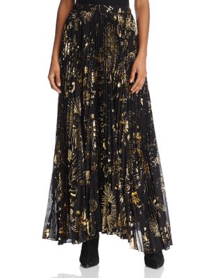 alice and olivia shannon pleated maxi skirt