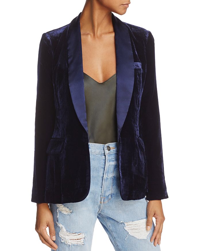 Joie Mehira H Velvet Shawl Collar Blazer Bloomingdale s