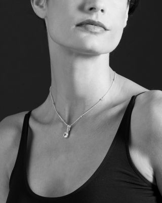 18K Gold and Sterling Silver Rittenhouse Necklace with Amethyst, 16"