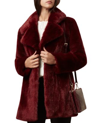 HOBBS LONDON Bethany Faux Fur Coat Bloomingdale s