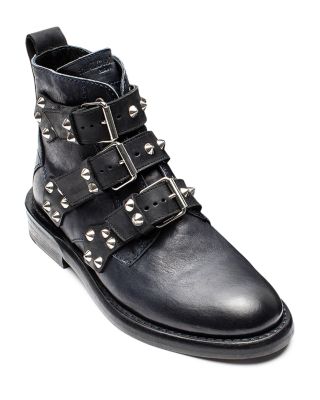 Laureen Leather Spiked Booties 
